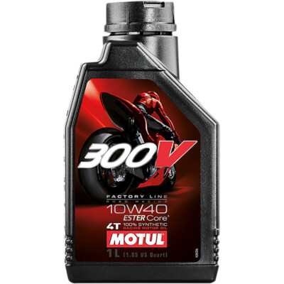 Motul 300V Full-Synthetic 4-Stroke Racing Motor Oil | 10W-40 | 1 Liter | 104118