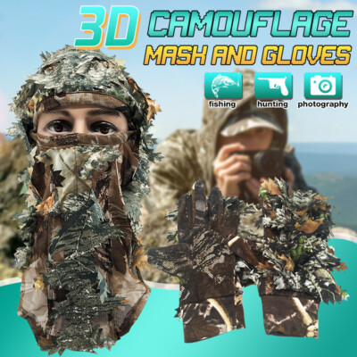 Gants 3D Leaf Camo – Mimétique Arbre – Chasse Tir Paintball – Taille Unique