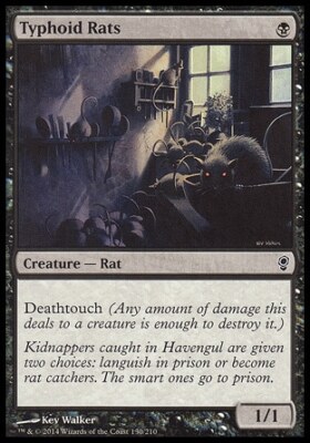 MTG Magic the Gathering Typhoid Rats (130/219) Conspiracy LP