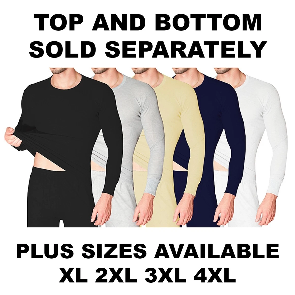 Mens Thermal Pants Long John Underwear Waffle Knit Cotton