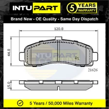 Fits Nissan Micra 1993-2003 1.0 1.3 1.4 Intupart Front Brake Pads Set