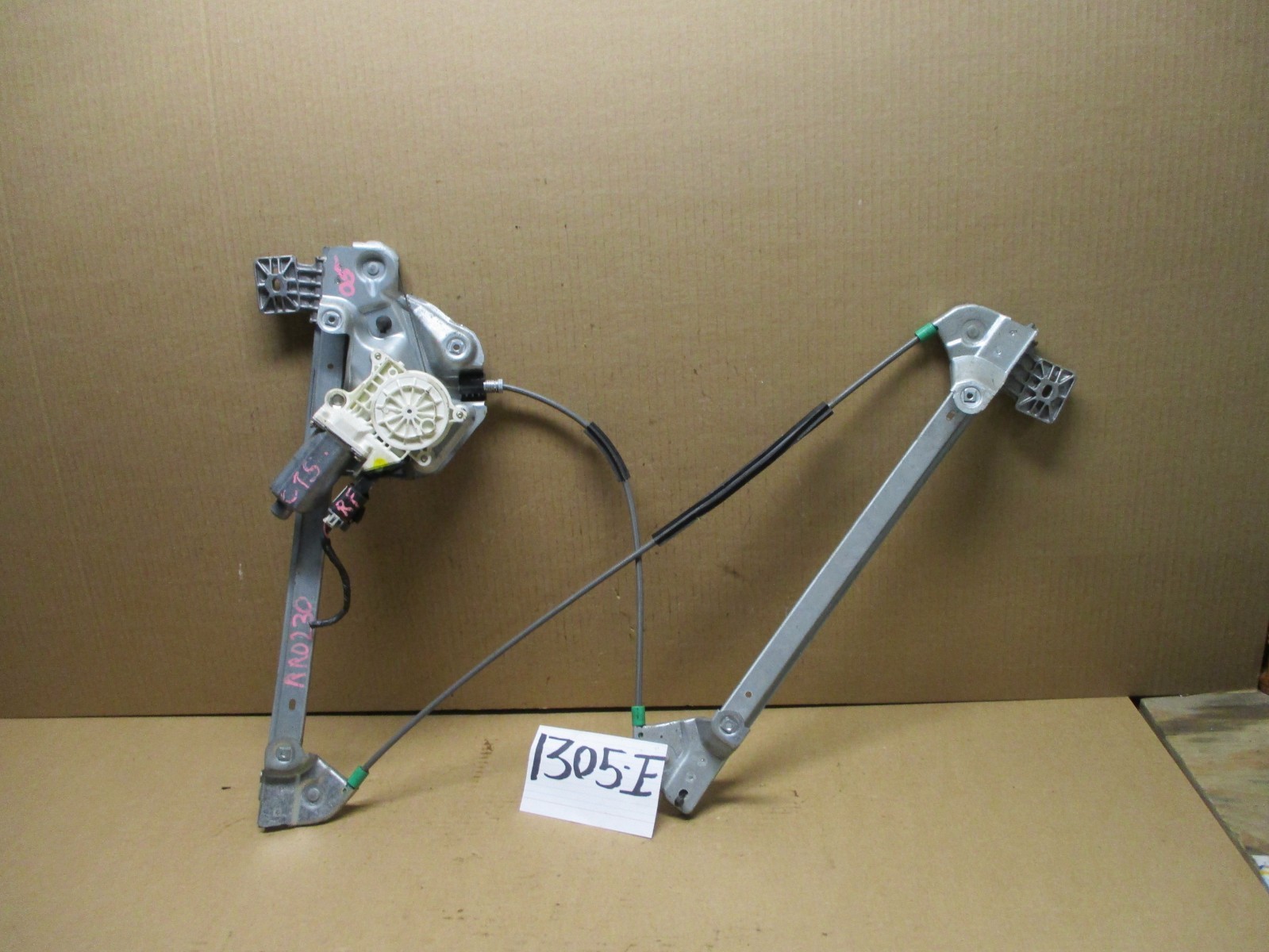 2003 - 2007 Cadillac CTS FRONT PASSENGER Side Window Regulator W/ Motor #1305-E
