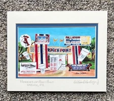 ROCKY POINT Amusement Park Art Print or Magnet Warwick RI Carnival rides seafood