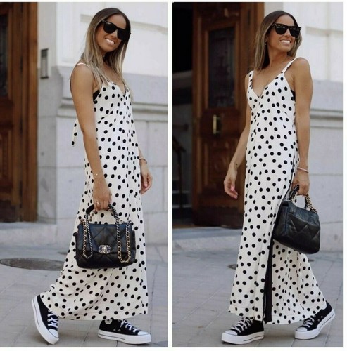 Zara Polka Dot Slip Dress Limited 