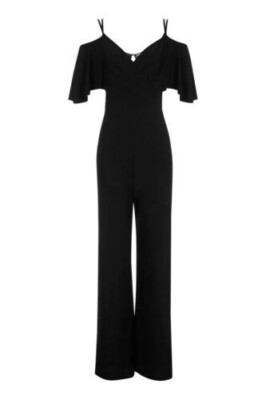 Topshop Jumpsuit mit doppelten Trägern von Love schwarz UK 8 UVP 40 £ LN9 TT 09