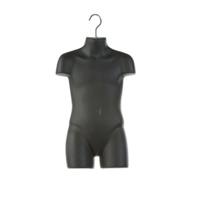 Only Hangers Child Plastic Mannequin Torso Body Form- Black 2pk