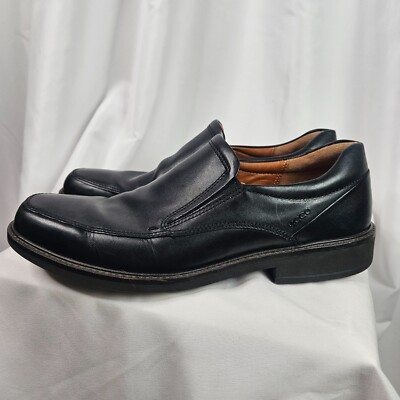 Ecco Seattle Apron Toe Slip Ons in Black Men Size EU 43 Classic