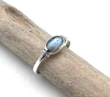 Solid 925 Sterling silver Natural Labradorite Ring Gemstone Jewelry For Her J 9