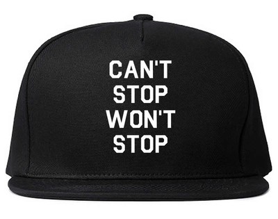 Kings of NY Cant Stop Wont Stop One Size Snapback Cotton New York Black Grey Red