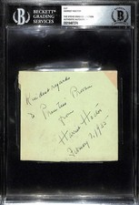 Harriet Hoctor Dancer & Actress Signed Autograph Cut Beckett Slabbed
