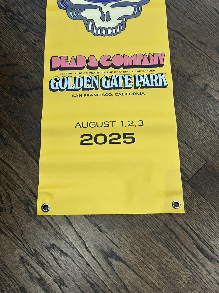 Dead & Co San Fran 2025 Concierto Big Banner Memorabilia Grateful Dead 60 Años Foto 2 de 4