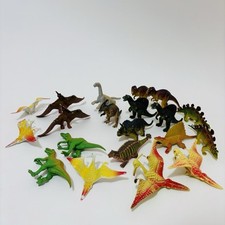 Dinosaur Multicolor Plastic 20 Mixed Action Figure Lot Set Toy Figurines Used