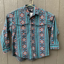 Frontier Series Mens Vintage Western Shirt Size XL Southwestern Tribal Aztec