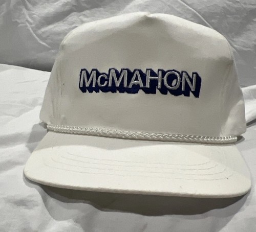 80s McMahon Hat Cap Snap Back Adjustable Mesh Trucker Yupoong Classics Rope
