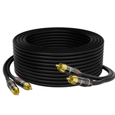 RCA Cable 100 FT, 2RCA to 2RCA Stereo Audio Cable, 【Alloy Shells, Oxygen-Free...