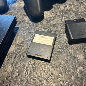 Sony PlayStation 2 Slim Console (SCPH-75001) 2 Wireless Controllers 10 Games