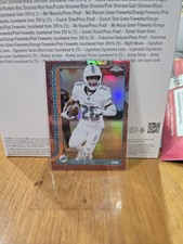 2025 Topps Chrome Football Devon Achane Pigskin Refractor #188