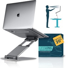 Ergonomic Adjustable Laptop Stand for Desk - Height Up to 20" Portable Comput...