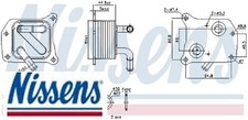 Nissens 91519 Ölkühler für Motoröl für Nissan für Renault 