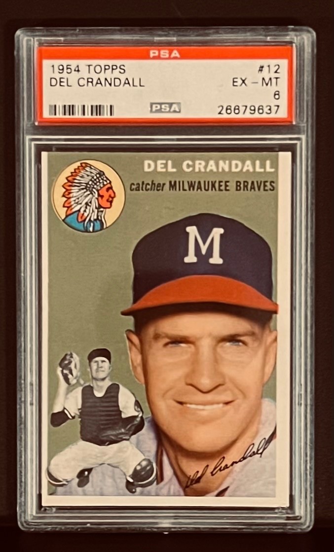 1954 Topps Del Crandall #12 PSA6