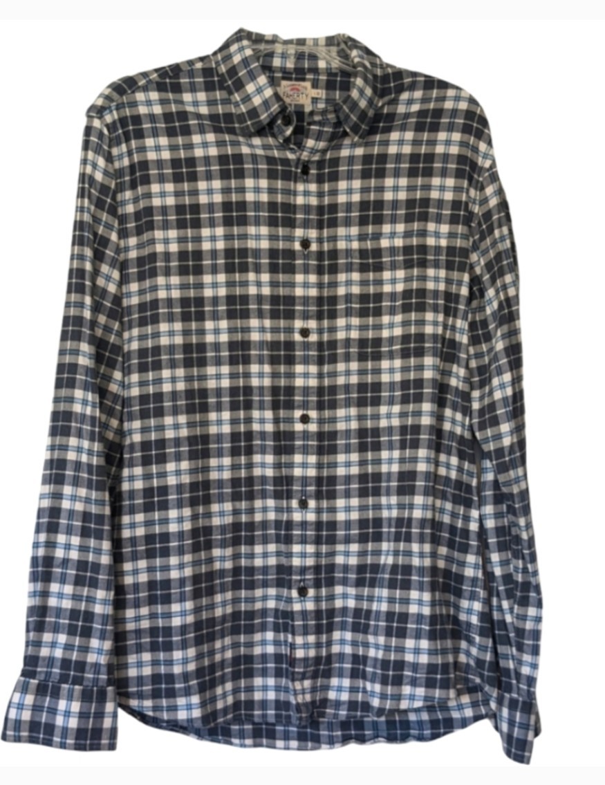 Faherty mens flannel button down long sleeve shir… - image 1