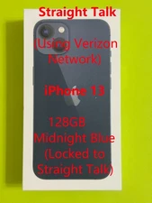 Straight Talk Prepaid iPhone 13, 128GB Midnight - New Sealed