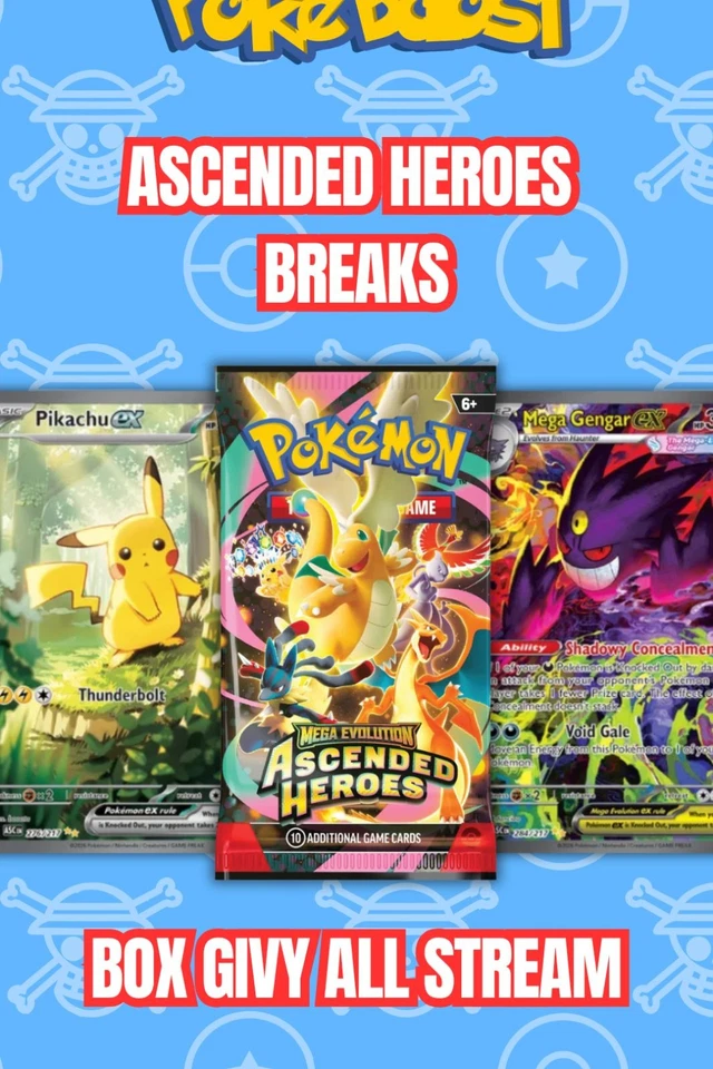 £1 START ASCENDED HEROES SPOT BREAKS - 100 PACK BREAK