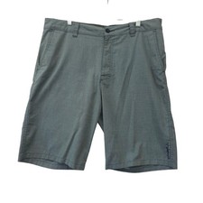 O'Neill Mens Hybrid Walk Shorts Gray Blue Size 34 Flat Front Casual Summer Surf