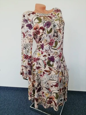 Gr. 38*40*42*44*46 Langarm-Kleid Laura Scott floraler Print beige -40% Rabatt - Bild 1 von 4