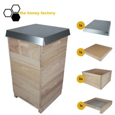 DNM 10 Bienenbeute Ganzzarge SET Paulownia Holz "DIE HANDLICHE" Bausatz Imkerei