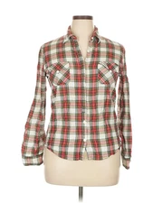 Assorted Brands Women Red Long Sleeve Button-Down Shirt 14