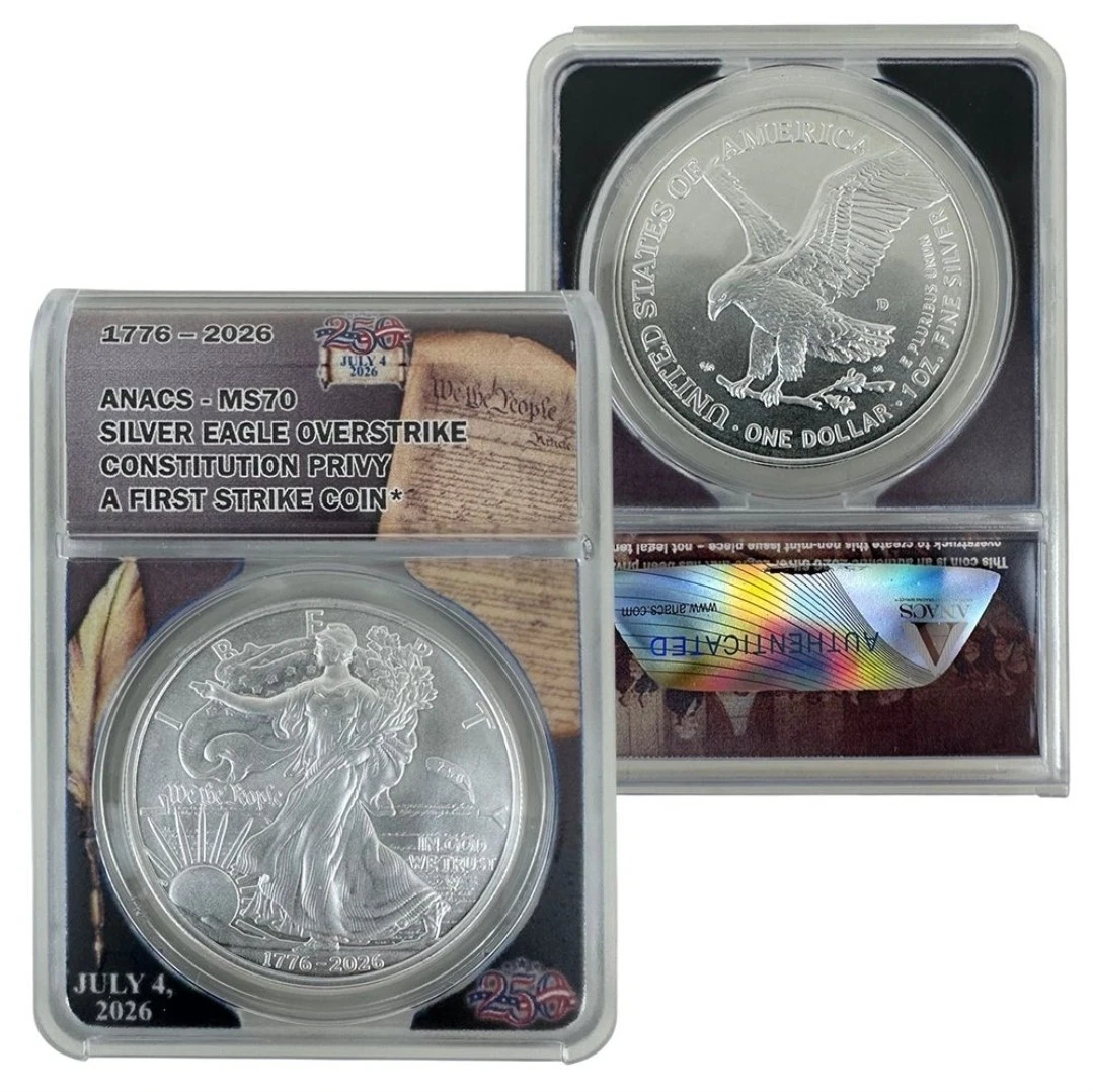 American Eagle MS 70 Graded Business ANACS Certified Silver