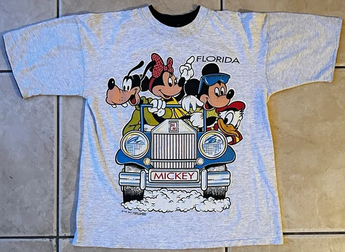 80s Walt Disney World Florida Mickey Mouse Donald Goofy 1980s vintage concert t-shirt, vintage, single stitch, B+ condition