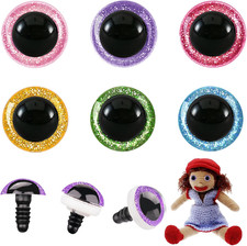 40pcs 30mm Safety Eyes for Amigurumi Glitter Plastic Safety Eyes for Crochet ...