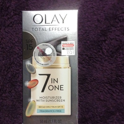 Olay Total Effects Moisturizer SPF 15 Fragrance-Free Face Cream 1.7 fl oz