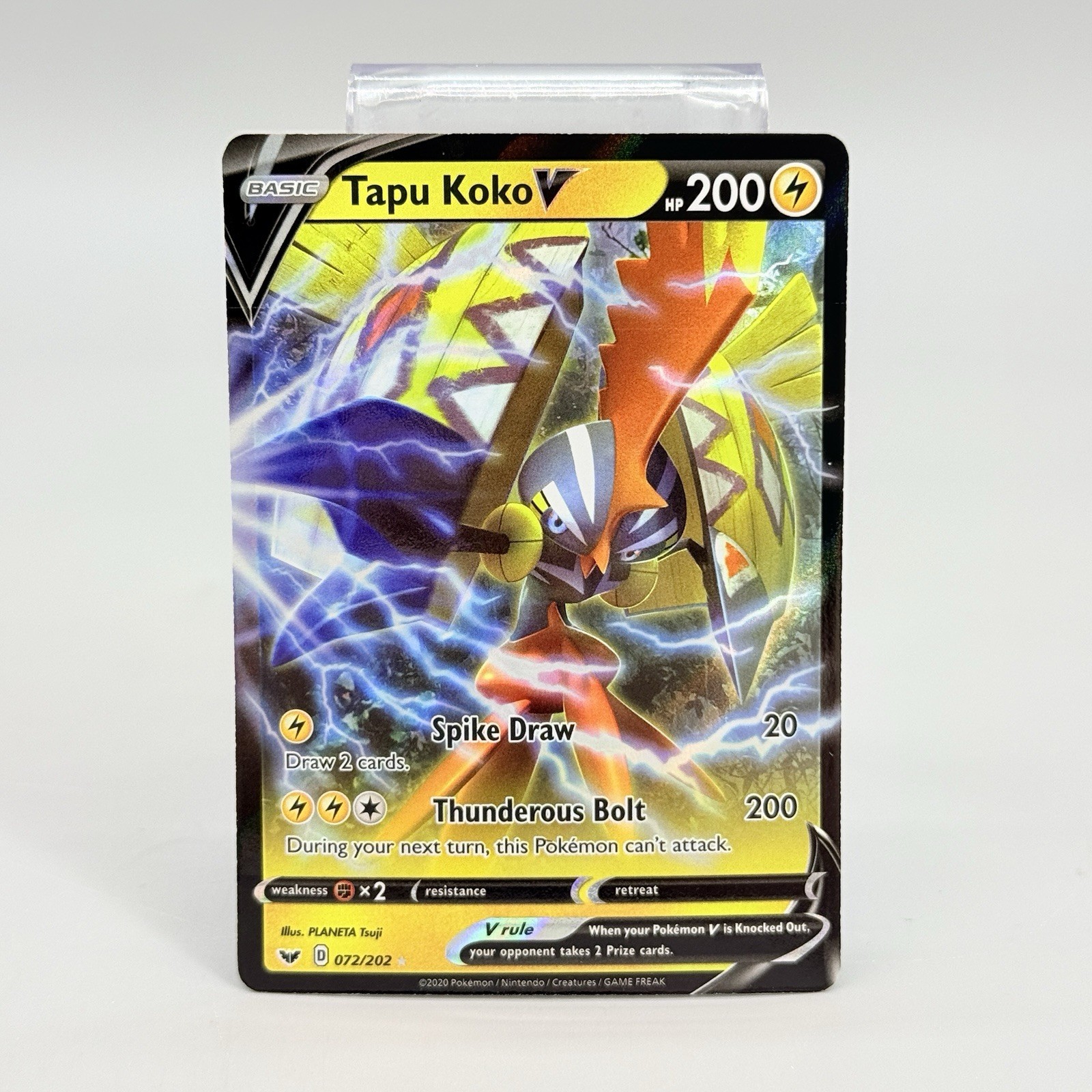 Tapu Koko V 072/202 Pokemon Sword & Shield Base Card NM