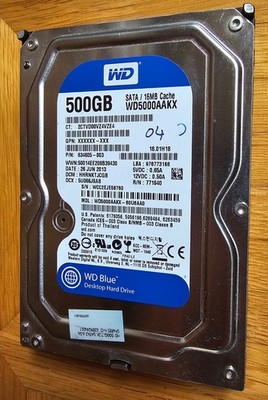 Western Digital WD Blue 500GB HDD 7200RPM Festplatte SATA 3,5'' PC Speicher