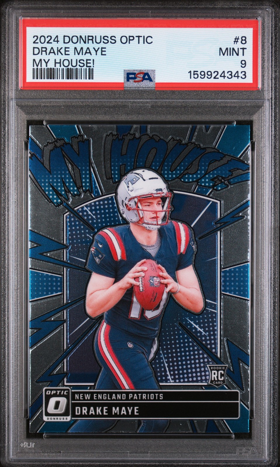 2024 PANINI DONRUSS OPTIC MY HOUSE! #8 DRAKE MAYE PSA 9