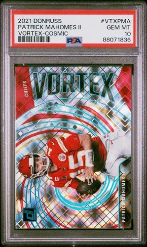 Patrick Mahomes /100 Vortex Cosmic PSA 10 GEM MINT 2021 Donruss SSP Low Pop