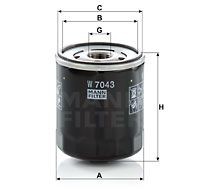 MANN-FILTER W7043 Ölfilter für FORD FORD USA