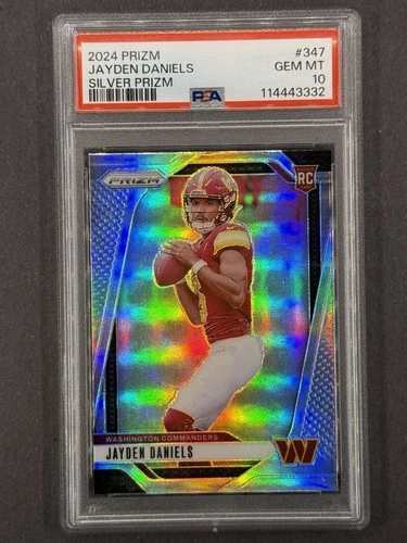 2024 Panini Prizm - Rookies Jayden Daniels #347 Silver Prizm (RC) PSA 10