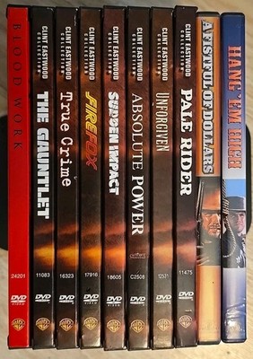 10 DVD Lot Clint Eastwood 10 Film Collection Pale Rider Unforgiven Firefox Used
