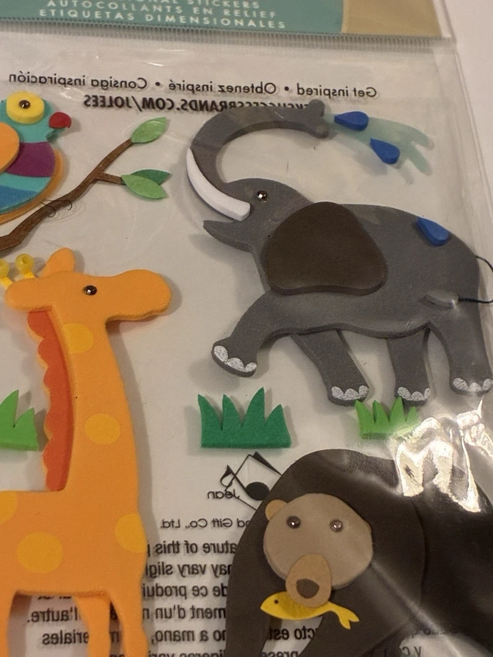 Pegatinas para álbumes de recortes pegatinas para animales fabricación de tarjetas animales de la selva espuma de tigre Foto 3 de 4