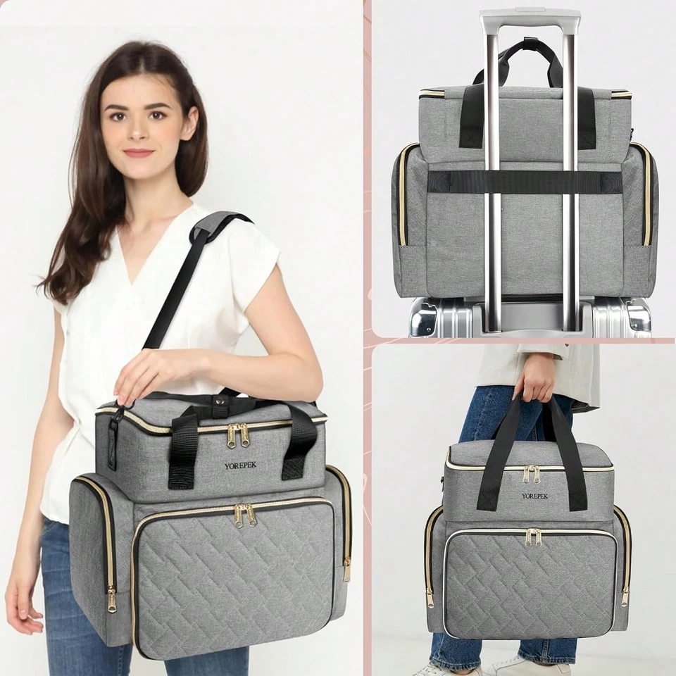 Estuche organizador de esmalte de uñas extra grande para 100 botellas, kit de gel bolsa para herramientas Foto 4 de 4