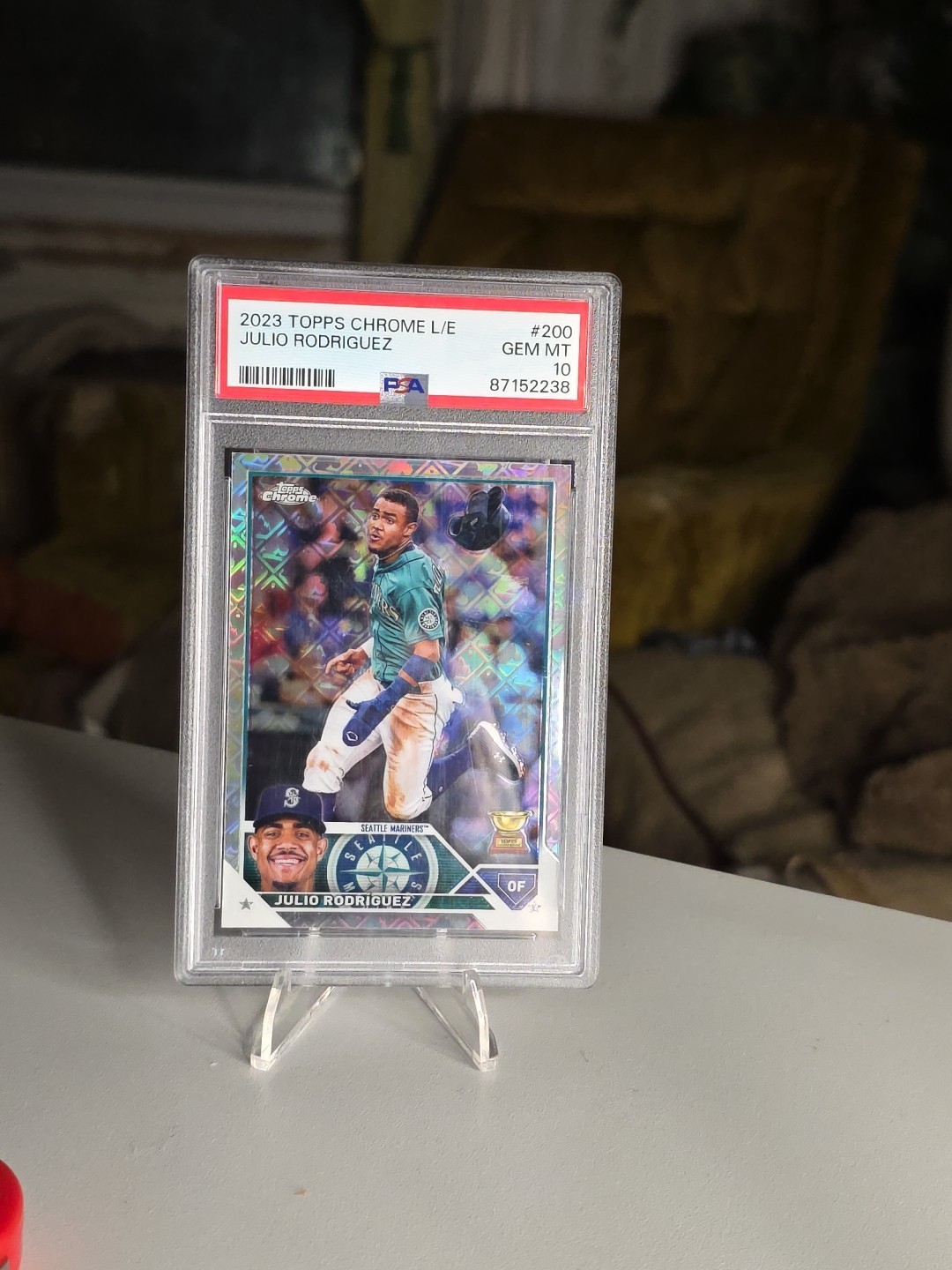 2023 Topps Chrome Logofractor Edition - Julio Rodriguez #200 PSA 10