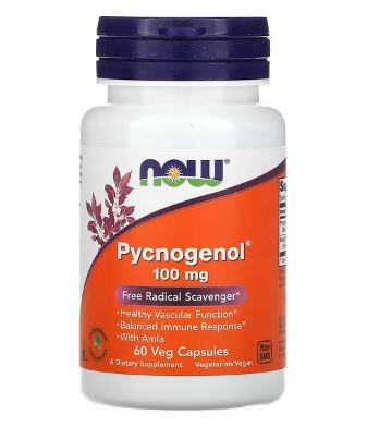 NOW Foods Pycnogenol, 100 mg, 60 vegetarische Kapseln