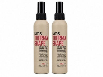 KMS Therma Shape Hot Flex Spray Heat Activated 6.7 fl oz 200ml Duo Pack