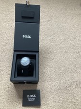 Hugo Boss Men's Stainless Steel Watch HB1513720 Black Dial Black Strap Boxed
