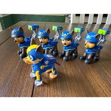 Paw Patrol Chase Figure Lot Super Paws Mighty Pups Charged Up Police 5pc Set