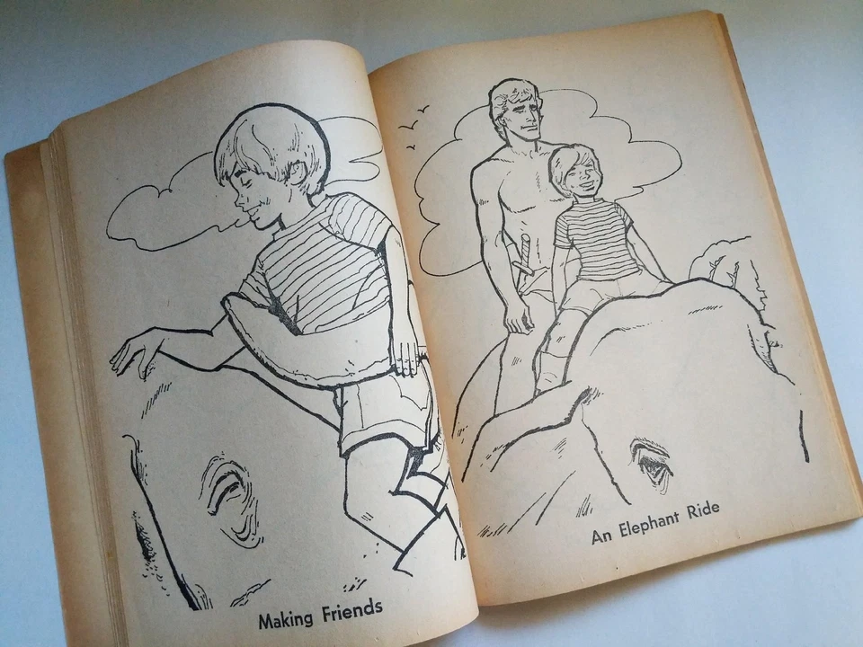 Libro para colorear Whitman Tarzán 1968 de colección edición autorizada ilustración de Arnie Kohn Foto 3 de 4